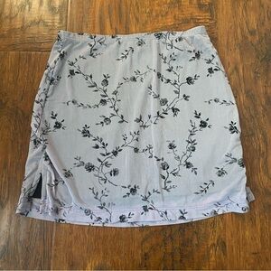 Vintage 90s y2k XOXO purple greyish mesh floral mini skirt